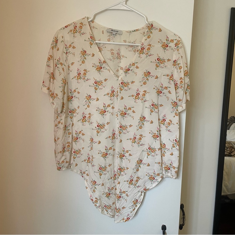 Madewell front tie shirt